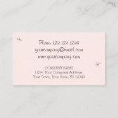 Flamingo Pink Diamant Visitenkarte (Rückseite)