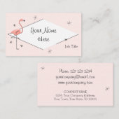 Flamingo Pink Diamant Visitenkarte (Vorne/Hinten)