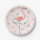 Flamingo Pink Diamantpapierplatte Pappteller (Vorderseite)