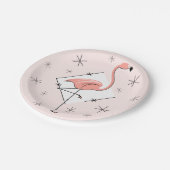 Flamingo Pink Diamantpapierplatte Pappteller (Schrägansicht)