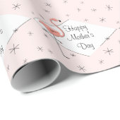 Flamingo Pink Diamond Happy Mutter Tag Geschenkpac Geschenkpapier (Rolleneckpunkt)