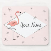 Flamingo Pink Diamond "Text" Mousepad (Vorne)