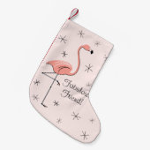 Flamingo Pink Fabulous Friend! Strumpf einseitig Kleiner Weihnachtsstrumpf (Vorderansicht (hängend))