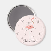 Flamingo Pink Fabulous Magnet (Vorderseite/Rückseite)