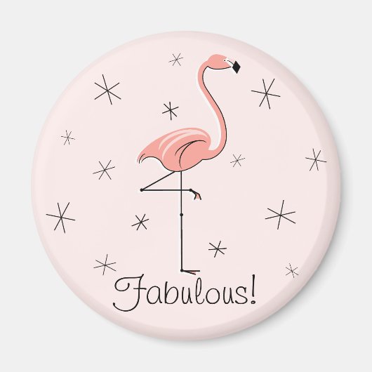 Flamingo Pink Fabulous Magnet (Vorne)