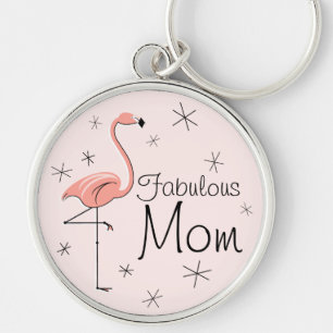 Flamingo Pink "Fabulous Mama" Schlüsselanhänger Pr