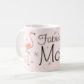 Flamingo Pink "Fabulous Mama" Tasse (Vorderseite Links)