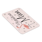 Flamingo Pink Fabulous Mum magnet flexible (Rechte Seite)