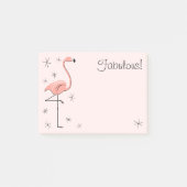 Flamingo Pink "Fabulous!" Post-it Klebezettel (Vorderseite)