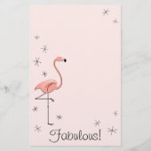 Flamingo Pink Fabulous Schreibwaren! Briefpapier (Vorderseite)