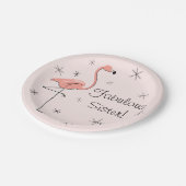 Flamingo Pink Fabulous Schwester Papierplatte Pappteller (Schrägansicht)