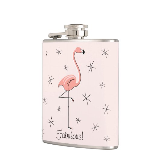 Flamingo Pink Fabulous verpackt Flasche! Flachmann (Links)