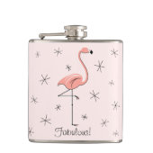 Flamingo Pink Fabulous verpackt Flasche! Flachmann (Vorderseite)