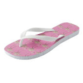 Flamingo Pink Flip Flops Badesandalen (Schrägansicht)