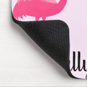 FLAMINGO PINK FLORAL CUSTOMIZABLE Mouse Pad Mousepad (Ecke)