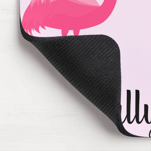 FLAMINGO PINK FLORAL CUSTOMIZABLE Mouse Pad Mousepad (Ecke)