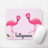 FLAMINGO PINK FLORAL CUSTOMIZABLE Mouse Pad Mousepad (Mit Mouse)