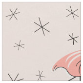 Flamingo Pink große Muster Stoff (Nahaufnahme)