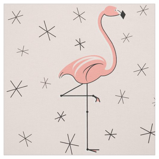 Flamingo Pink große Muster Stoff (Muster)