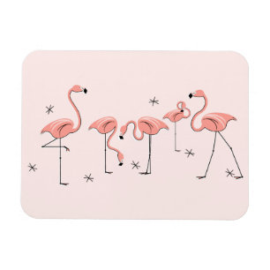 Flamingo Pink Group Magnet flexibel