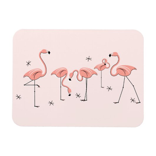 Flamingo Pink Group Magnet flexibel (Horizontal)