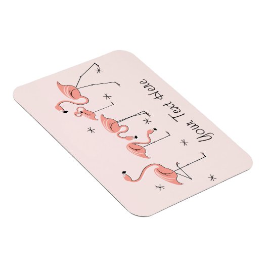 Flamingo Pink Group Text-Magnet flexibel Magnet (Rechte Seite)