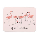 Flamingo Pink Group Text-Magnet flexibel Magnet (Horizontal)