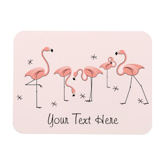 Flamingo Pink Group Text-Magnet flexibel Magnet (Horizontal)
