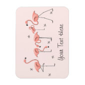 Flamingo Pink Group Text-Magnet flexibel Magnet (Vertikal)