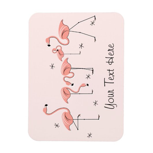 Flamingo Pink Group Text-Magnet flexibel Magnet (Vertikal)