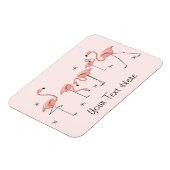 Flamingo Pink Group Text-Magnet flexibel Magnet (Linke Seite)
