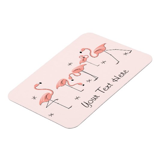 Flamingo Pink Group Text-Magnet flexibel Magnet (Linke Seite)