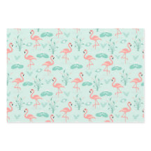 Flamingo Pink Grün tropische Vögel Trendy