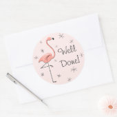 Flamingo Pink Gut gemacht Aufkleber! Runder Aufkleber (Umschlag)