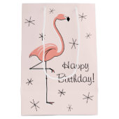 Flamingo Pink 'Happy Birthday'! Geschenktüte (Rückseite)