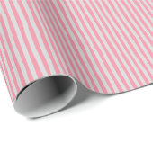 Flamingo Pink & Hellgraue unregelmäßige Streifen Geschenkpapier (Rolleneckpunkt)