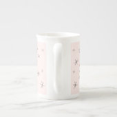 Flamingo Pink Knochen China Tasse (Rückseite)