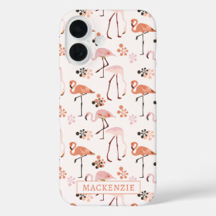 Flamingo Pink Korallen Name iPhone 16 Hülle