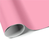 Flamingo Pink Matte Wrapping Paper Geschenkpapier (Rolleneckpunkt)