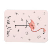 Flamingo Pink Name Magnet flexibel (Horizontal)