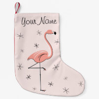 Flamingo Pink Name Strumpf einseitig