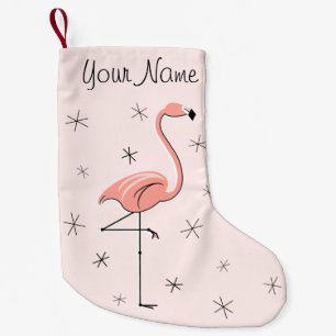 Flamingo Pink Name Strumpf Kleiner Weihnachtsstrumpf