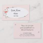 Flamingo Pink ovale Visitenkarte (Vorne/Hinten)