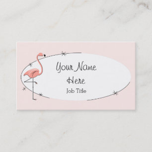Flamingo Pink ovale Visitenkarte