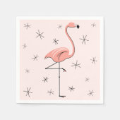 Flamingo Pink Papierservietten (Vorderseite)