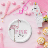 Flamingo Pink Party Modernere Sauberkeit Pappteller (Party)