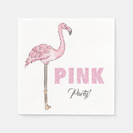 Flamingo Pink Party Modernes Einfaches Serviette