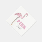 Flamingo Pink Party Modernes Einfaches Serviette (Ecke)