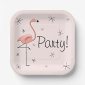 Flamingo Pink Party! Pappteller (Vorderseite)