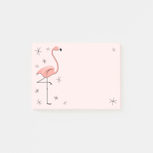Flamingo Pink Post-it Klebezettel (Vorderseite)